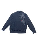 Camp David Ανδρική Μπλε Μπλούζα Half-Zip με Print Μέγεθος 3XL
