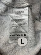 CARHARTT HALF ZIP HOODIE WORKWEAR ΓΚΡΙ ΑΝΤΡΙΚΟ PRE OWNED L