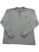 CARHARTT ΜΠΛΟΥΖΑ HENLEY WORKWEAR ΓΚΡΙ ΑΝΤΡΙΚΟ PRE OWNED L