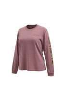CARHARTT LONG SLEEVE T-SHIRT LOGO SPELLOUT PURPLE UNISEX S
