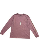 CARHARTT LONG SLEEVE T-SHIRT LOGO SPELLOUT PURPLE UNISEX S