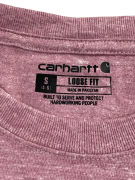 CARHARTT LONG SLEEVE T-SHIRT LOGO SPELLOUT PURPLE UNISEX S