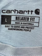 CARHARTT T SHIRT SPELL OUT ΑΝΟΙΧΤΟ ΜΠΛΕ ΑΝΤΡΙΚΟ PRE OWNED L
