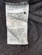 CARHARTT T SHIRT WORKWEAR CHARCOAL ΑΝΤΡΙΚΟ PRE OWNED XL