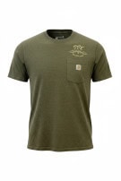 CARHARTT T SHIRT WORKWEAR GRAPHIC OLIVE MENS PRE OWNED S