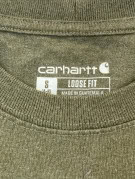 CARHARTT T SHIRT WORKWEAR GRAPHIC OLIVE MENS PRE OWNED S