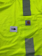 CARHARTT T SHIRT WORKWEAR NEON ΚΙΤΡΙΝΟ ΑΝΤΡΙΚΟ PRE OWNED XL