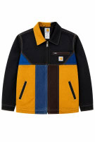 CARHARTT REWORKED JACKET PATCHWORK ΜΑΥΡΟ ΚΙΤΡΙΝΟ ΑΝΤΡΙΚΟ PRE OWNED L