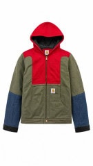CARHARTT REWORKED JACKET STREETWEAR MULTICOLOR MENS PRE OWNED L