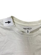 CARHARTT WIP POCKET T SHIRT MINIMAL OFF WHITE MENS PRE OWNED S