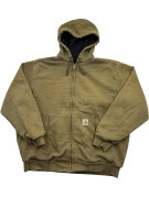 CARHARTT ZIP HOODIE WORKWEAR OLIVE ΑΝΤΡΙΚΟ PRE OWNED L
