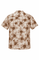 CARIBBEAN CAMISA HAWAIIAN SHIRT FLORAL BEIGE BROWN ΑΝΤΡΙΚΟ PRE OWNED XL