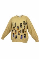 CARLO COLUCCI 80s ΠΛΕΚΤΟ ΠΟΥΛΟΒΕΡ VINTAGE RETRO ΜΠΕΖ UNISEX PRE OWNED XL