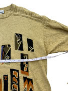 CARLO COLUCCI 80s ΠΛΕΚΤΟ ΠΟΥΛΟΒΕΡ VINTAGE RETRO ΜΠΕΖ UNISEX PRE OWNED XL