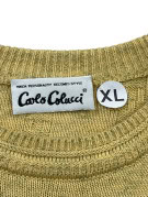 CARLO COLUCCI 80s ΠΛΕΚΤΟ ΠΟΥΛΟΒΕΡ VINTAGE RETRO ΜΠΕΖ UNISEX PRE OWNED XL