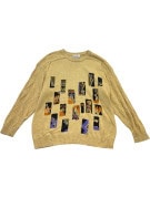 CARLO COLUCCI 80s ΠΛΕΚΤΟ ΠΟΥΛΟΒΕΡ VINTAGE RETRO ΜΠΕΖ UNISEX PRE OWNED XL
