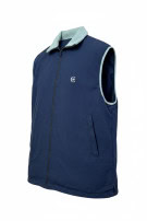 CERRUTI 1881 GILET SMANICATO SPORTSWEAR BLU NAVY UOMO PRE OWNED L