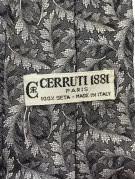 CERRUTI ΓΡΑΒΑΤΑ JACQUARD ΜΑΥΡΗ ΓΚΡΙ ΑΝΤΡΙΚΟ PRE OWNED