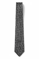 CERRUTI ΓΡΑΒΑΤΑ JACQUARD ΜΑΥΡΗ ΓΚΡΙ ΑΝΤΡΙΚΟ PRE OWNED