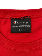 CHAMPION AUTHENTIC T-SHIRT CASUAL CON PICCOLO LOGO ROSSO DA UOMO SMALL