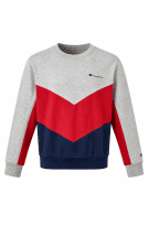 CHAMPION CREWNECK RETRO ΓΚΡΙ ΚΟΚΚΙΝΟ ΑΝΤΡΙΚΟ PRE OWNED M