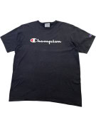 CHAMPION GRAPHIC TEE BLACK MEN PRE OWNED XL