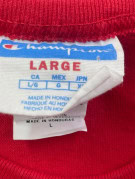 CHAMPION GRAPHIC TEE SPORTSWEAR RED UNISEX PRE OWNED L