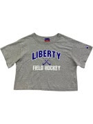 CHAMPION CROPPED GRAPHIC TEE COLLEGIATE GREY WOMENS PRE OWNED S