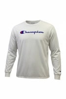 CHAMPION LONG SLEEVE TEE MINIMAL OFF WHITE MALE PRE OWNED L