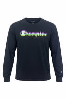 CHAMPION MAGLIA A MANICHE LUNGHE GRAPHIC NERO UOMO PRE OWNED M