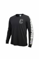 CHAMPION Maglia a maniche lunghe 90s con logo Spellout nera UNISEX taglia L