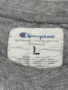 CHAMPION LONG SLEEVE SHIRT VINTAGE COLLEGIATE GREY MENS PRE OWNED L