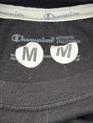 CHAMPION LONG SLEEVE T SHIRT MINIMAL BLACK WOMEN PRE OWNED M