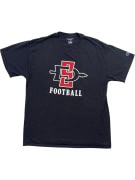 Champion San Diego State Aztecs T-Shirt Big Logo Μαύρο Unisex L