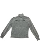 Champion Felpa con cerniera sportiva vintage con logo grigia da donna M