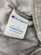 Champion Felpa con cerniera sportiva vintage con logo grigia da donna M