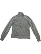 Champion Felpa con cerniera sportiva vintage con logo grigia da donna M