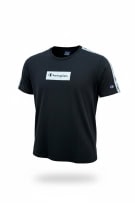 CHAMPION T-Shirt CASUAL Box Logo Tape Μαύρο Ανδρικό XL
