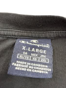 CHAMPION T-Shirt CASUAL Box Logo Tape Μαύρο Ανδρικό XL