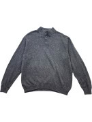 CHAPS ΠΛΕΚΤΟ ΠΟΥΛΟΒΕΡ ΜΕ ΚΟΥΜΠΙΑ ΚΛΑΣΙΚΟ CHARCOAL GREY ΑΝΤΡΙΚΟ PRE OWNED XXL