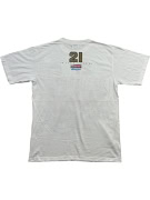 Chase Authentics NASCAR T-Shirt Trevor Bayne 21 Big Print Λευκό Unisex M