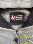 Chase Authentics NASCAR Zip Hoodie Y2K Big Logo Grey Unisex S