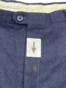 CHRISTIAN DIOR MONSIEUR PLEATED TROUSERS CLASSIC NAVY MENS PRE OWNED L