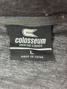 COLOSSEUM QUARTER ZIP PULLOVER COLLEGIATE BLACK CHARCOAL MENS PRE OWNED L