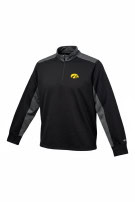 COLOSSEUM QUARTER ZIP PULLOVER COLLEGIATE BLACK CHARCOAL MENS PRE OWNED L