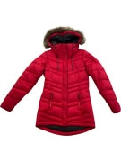 COLUMBIA ΜΠΟΥΦΑΝ PUFFER ΜΕ ΚΟΥΚΟΥΛΑ ΚΑΙ ΓΟΥΝΑ ΚΟΚΚΙΝΟ ΓΥΝΑΙΚΕΙΟ XS