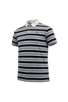 CONTE OF FLORENCE POLO SHIRT ΡΙΓΕ LOGO ΜΠΛΕ/ΓΚΡΙ ΑΝΔΡΙΚΟ XXXL