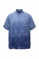 CRAFT AND BARROW SHIRT TROPICAL BLUE MEN PRE OWNED L