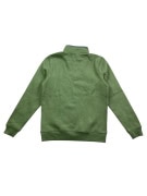 CREW CLOTHING COMPANY Felpa casual con mezza zip e logo da uomo verde M