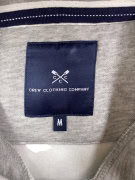 Crew Clothing Company Φούτερ Hoodie Casual Λογότυπο Γκρι Ανδρικό M